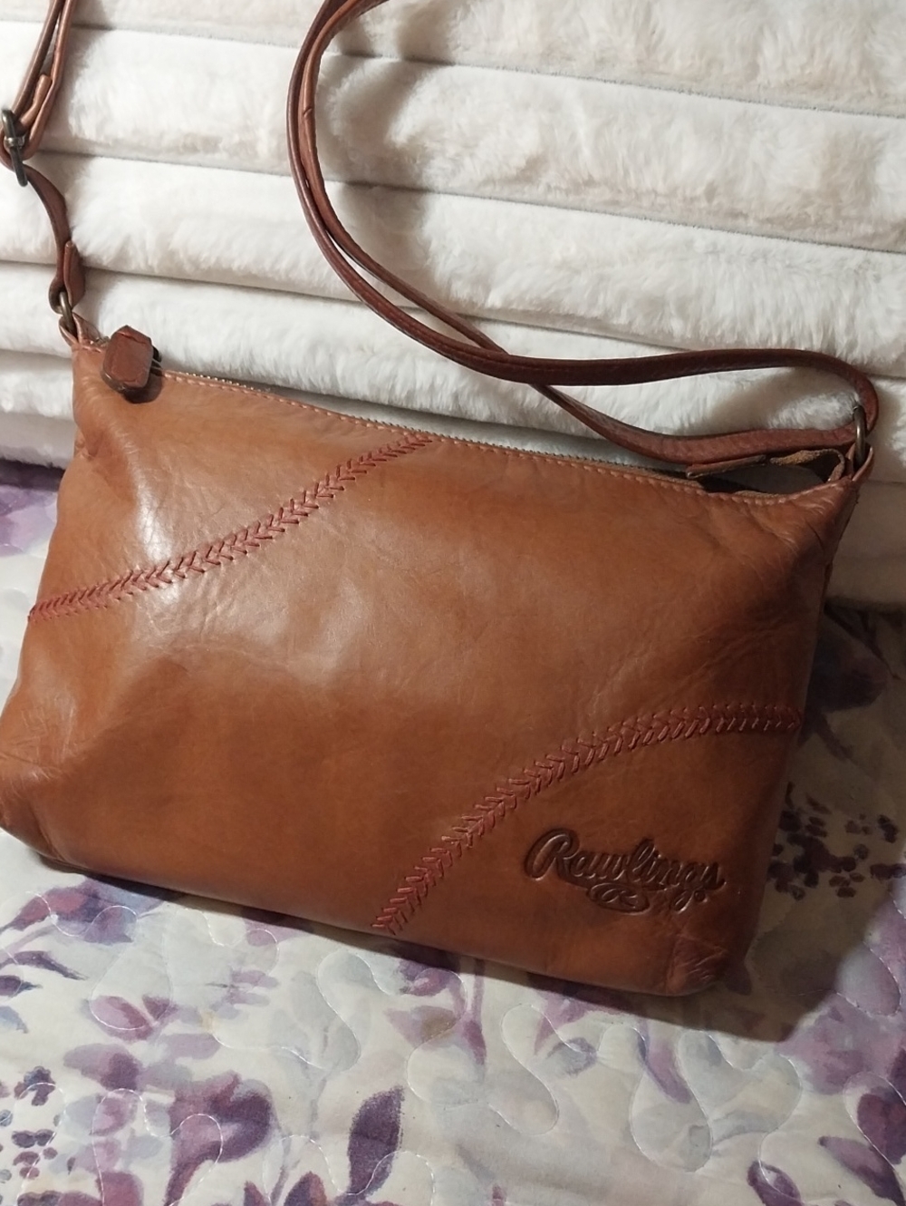 Rawlings Baseball Stich Leather Crossbody